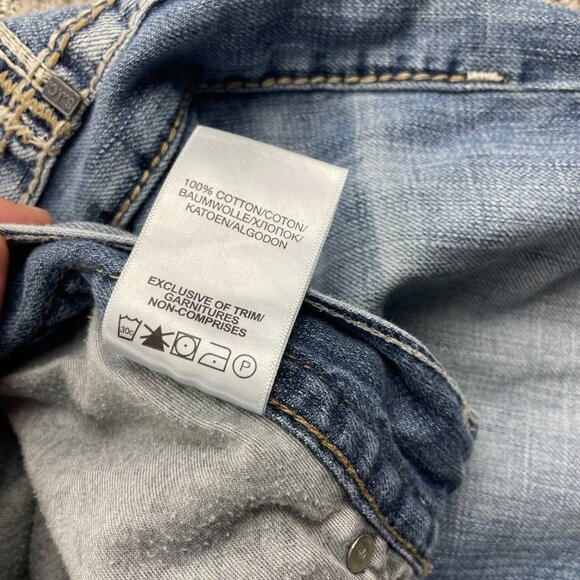 Silver Jeans Zac Men Size W33 / L34 Denim Pants Washed Blue Straight Leg Casual - Picture 5 of 16